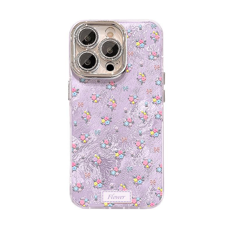 Fresh Flowers Suitable for Apple 16 Promax Mobile Phone Case 15 High-end Sense 14 Huawei P70 Spring and Summer 13/12