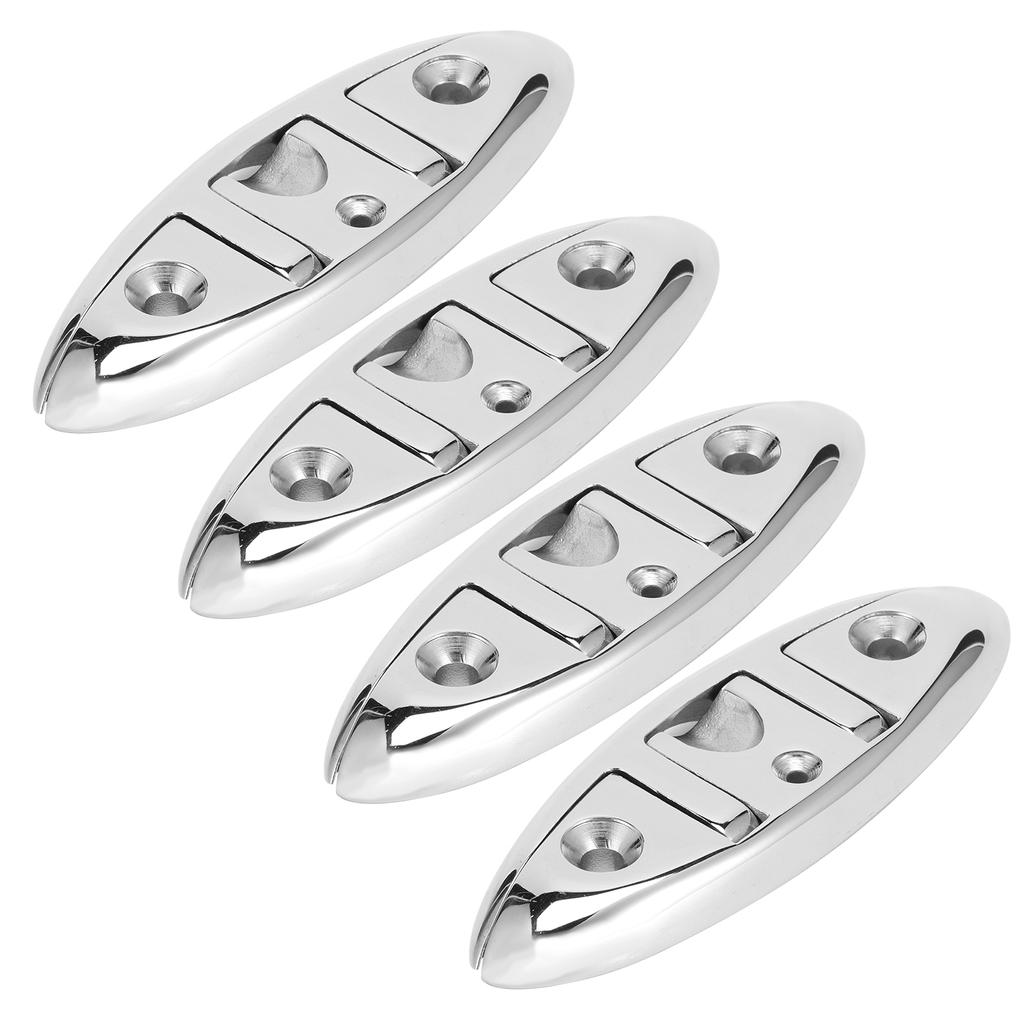 4Pcs Boat Cleat Stainless Steel Foldable Flip Up Marine Handware 6x2.1in