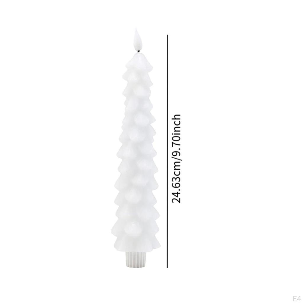 Flameless Taper Candles Christmas Decoration Desktop Holiday LED Candlesticks Ornament