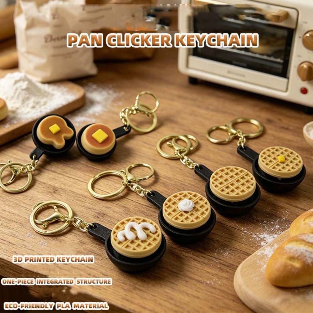 Rabbit cake Waffle Cake Keychain Mini Cartoon Keyboard Fidget Toy Backpack Pendant
