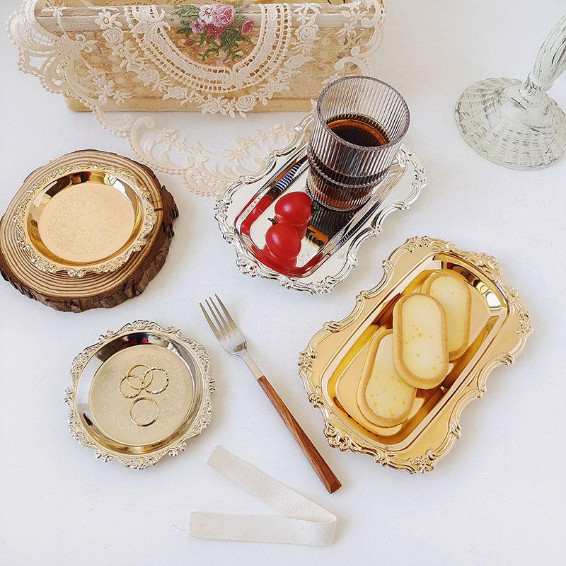 1 шт. Металлический поднос для фруктов, закусок, закусок, выпечка, десерт, конфеты, тарелка, гостиная, украшения, органайзер