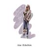Stylish Woman Iron-On Transfers Heat Press Appliqued Fashion Jeans Diy Accessory Sticker Stripes Stickers Girl Washable