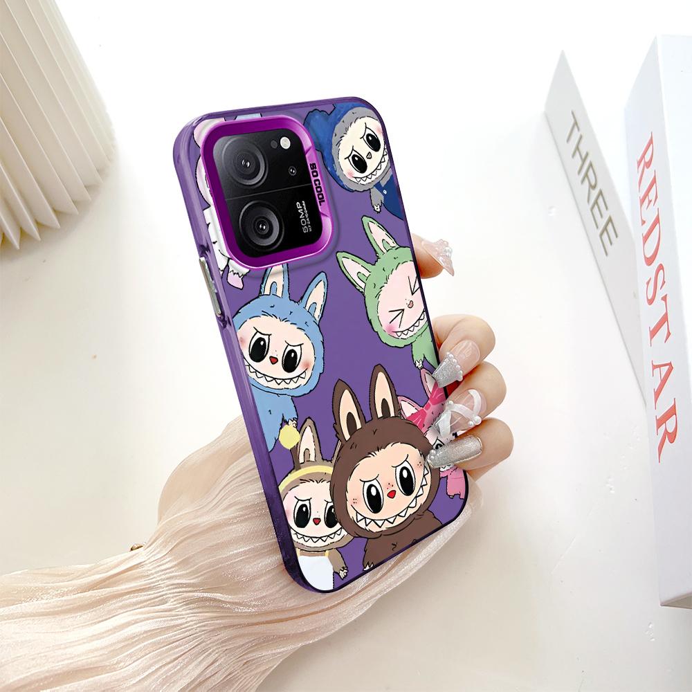 Окрашенный узор, цветной серебристый, двухсторонний, жесткий, противоударный чехол для телефона Xiaomi Redmi Poco