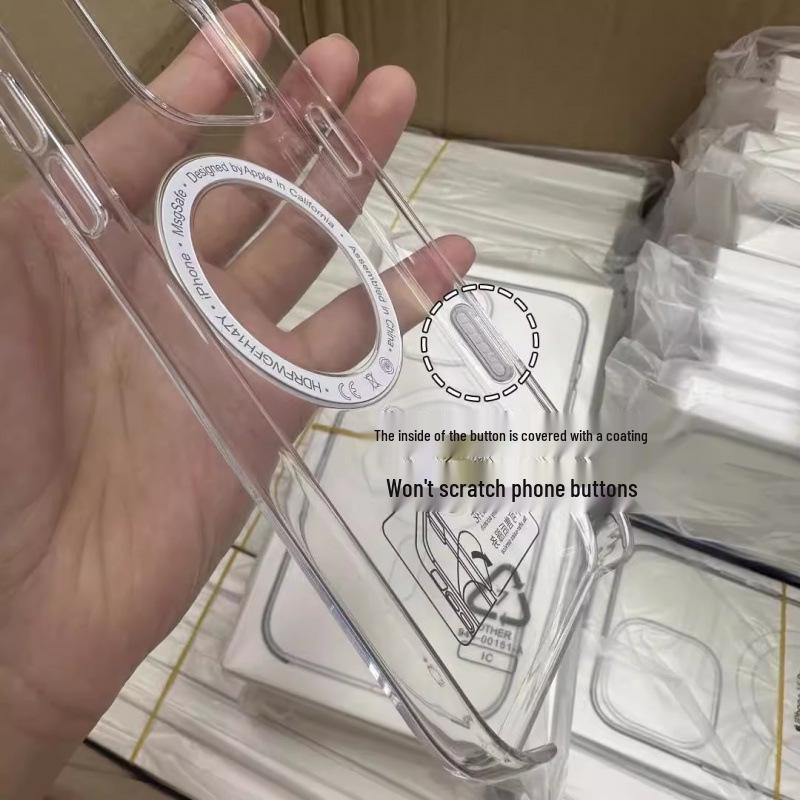 Прозрачный магнитный чехол для iPhone Promax - Официальный, Не желтеющий, с гарантией