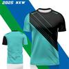 Simple Contrast Color Sports T Shirts For Men Summer Fashion Quick Dry 3D Printed Fitness T-shirts Loose Breathable Tees Tops