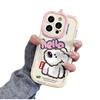 Cartoon Tilted Head Puppy Suitable for Apple 15promax Mobile Phone Case Iphone14pro with Lanyard 13