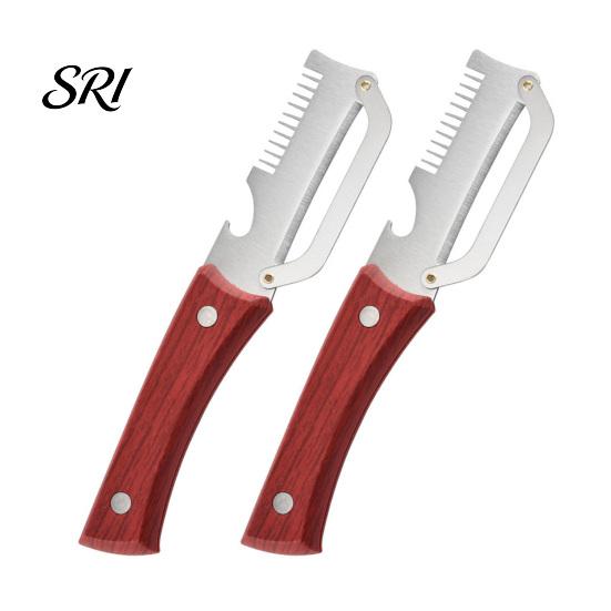 Meal Prep Kitchen Gadget Vegetable Peeler with Wooden Handle Stainless Steel Blade Tool Comfortable Built-in Bottle Opener for Peeling And Slicing