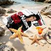 Custom Name Personalized Michael Jackson Print Beach Towel, for Trip Camping Beach Party Home Decor, Birthday Gift for Family & Friends