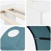 Bed Frame with Tunnel 3 pcs White and Light Blue Particleboard