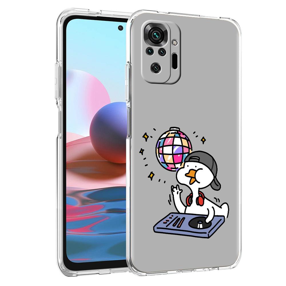 Чехол для телефона для Xiaomi Redmi Note 15 14 5G 13 12 10 11 Pro Plus 4G 14C 13C 12C Мягкий ТПУ чехол Смешная Милая Утка Модный Парный