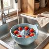 Raised Drainage Hole Ceramic Fruit Washer Perforated Draining Fruit Strainer  Strawberries