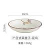 Japanese Style Underglaze Dish Sushi Dishes Cold Dish Dish Ceramic Plate Household Round Fruit Flat Plate
