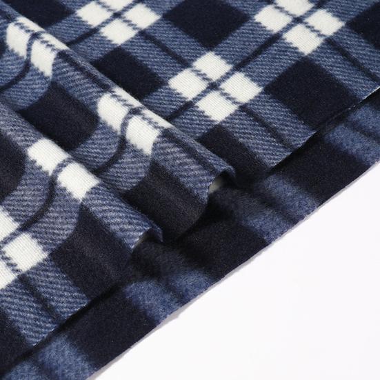 Double-Sided Velvet Scarf With Tassel Decoration Plaid Print Autumn Winter Warm Cashmere-Like