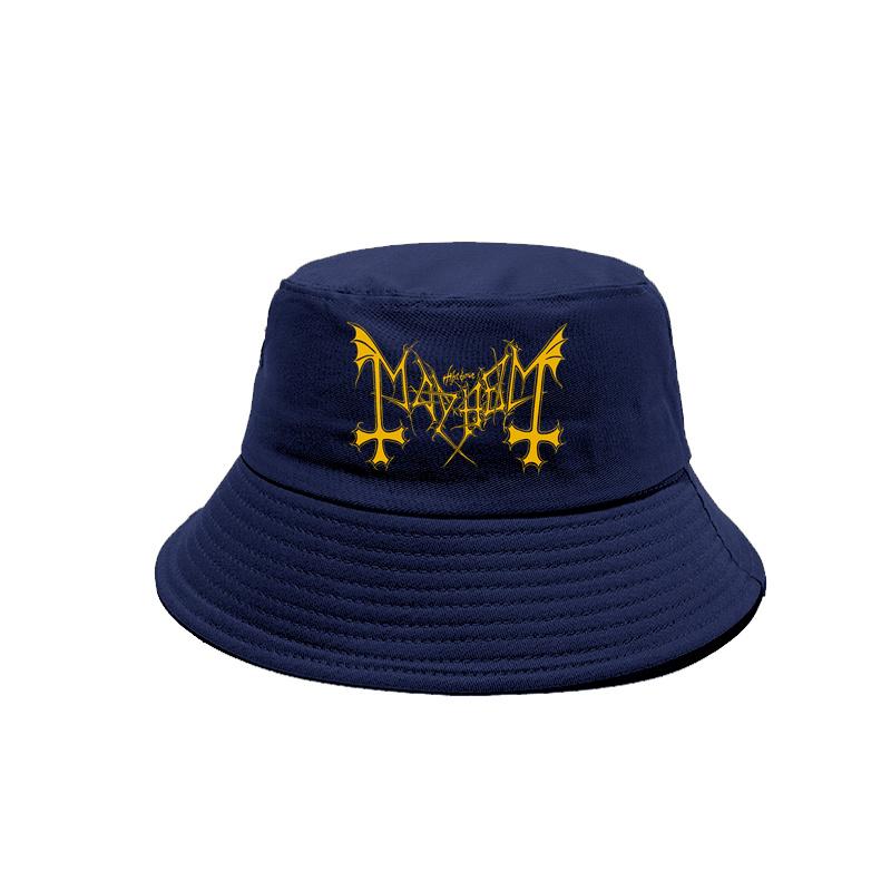 Mayhem Death Bucket Hat Cap Unisex Women Unisex Panama Cap Outdoor Summer Adjustable Mayhem Bob Caps