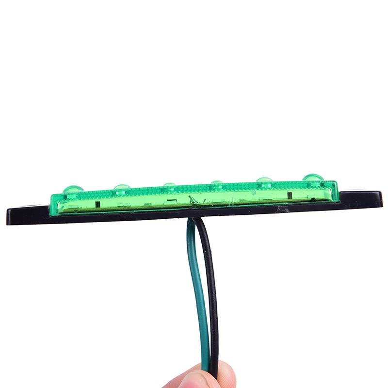 1 шт., 12 В, 6 светодиодов, боковой габаритный индикатор для грузовика, низкий светодиодный фонарь для прицепа, задний боковой фонарь