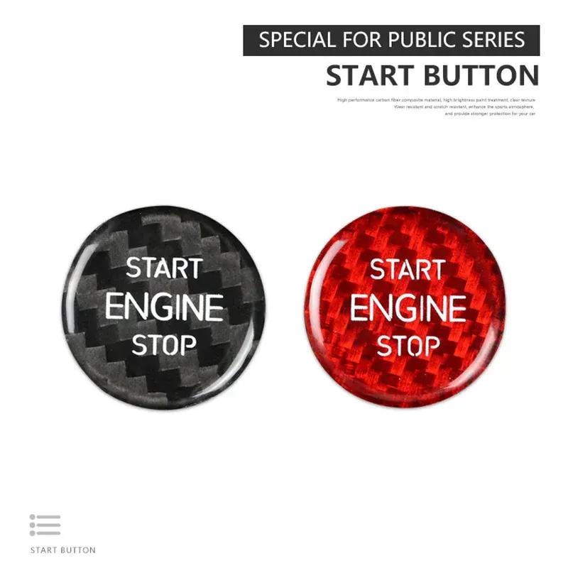 For VW Volkswagen Magotan Car Engine Start Stop Button Cover Real Carbon Fiber Sticker 2012 2013 2014 2015 2016