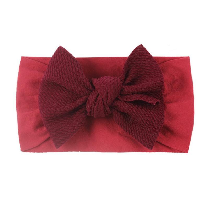 New Bow Nylon Headband, Cute Soft Elastic Twill Bubble Baby Hair Accessories, Baby Headband