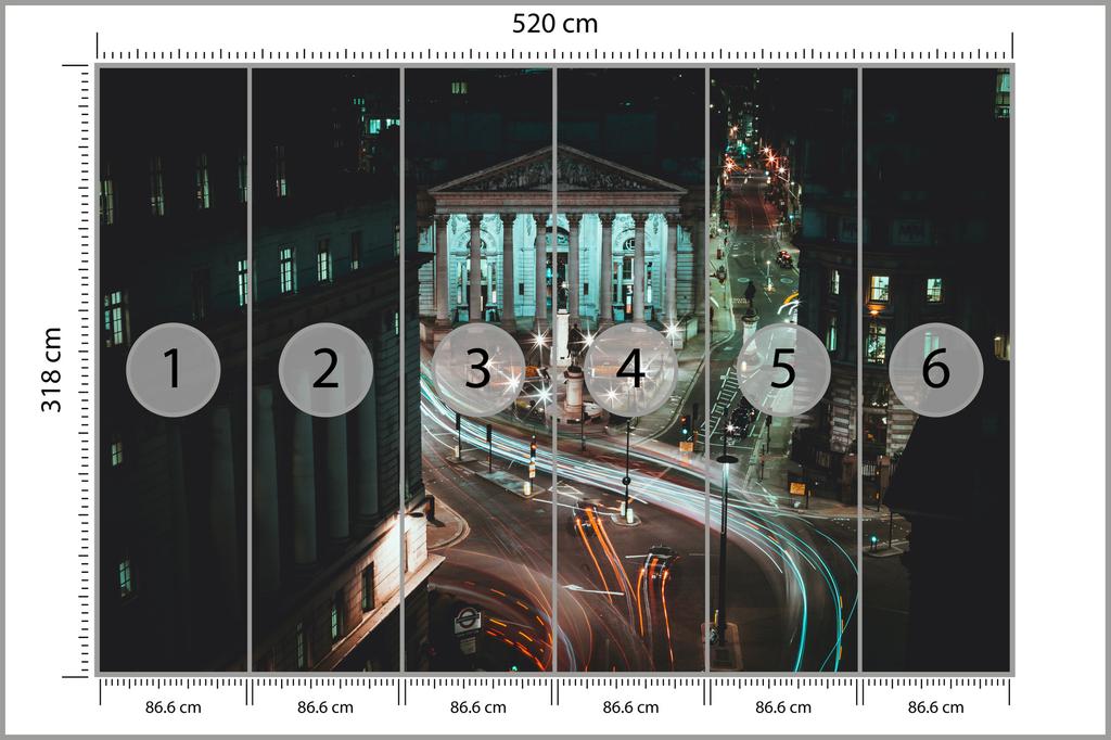 Photomural London At Night  Structural Vinyl 520x318