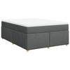 Maison Exclusive - Sommier à lattes de lit avec matelas Gris foncé 160x200cm Tissu