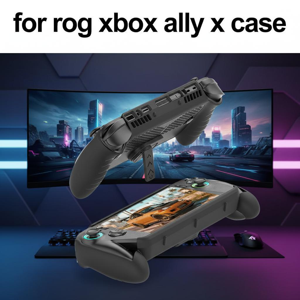 Для JYS Для ROG Для Xbox Ally/X Чехол из ТПУ для портативной консоли, дышащий и регулируемый держатель, полное покрытие с верхней крышкой