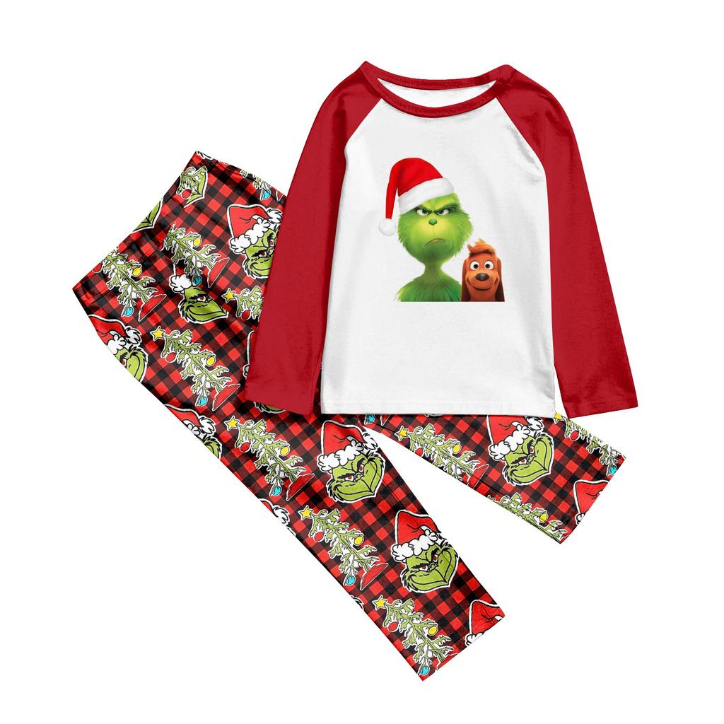 Christmas Day Prints Family Matching Long Sleeve Tops+Pants Set Family Matching Sets