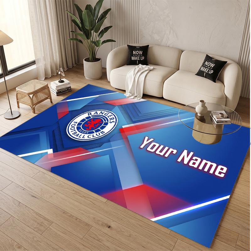 Personalized Crystal Velvet Carpet Rangers FC Pattern Non Slip Floor Rug