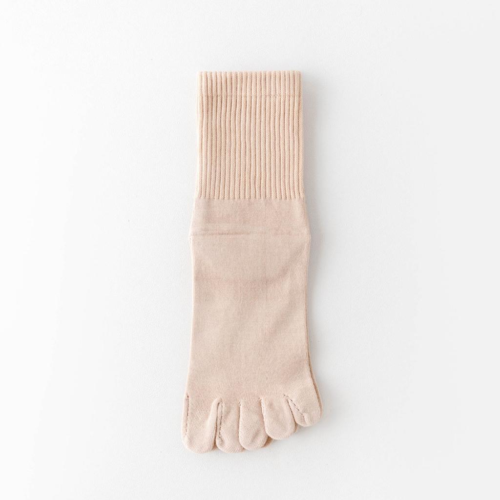 Five-Finger Socks Women'S Spring And Autumn Mid-Tube Socks Cotton Deodorant Sub-Toe Socks Season Boneless Stockings