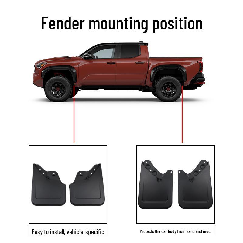 Декоративные грязезащитные щитки на крылья Toyota Tacoma 2024-26