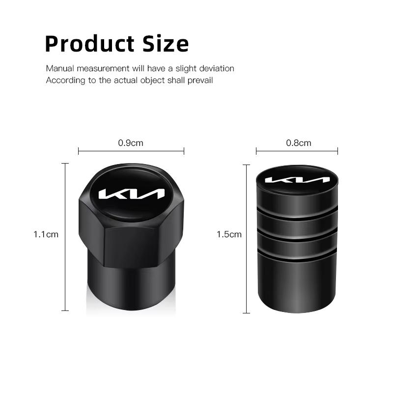 KUPS9 4Pcs Aluminum Alloy Car Wheel Tire Valve Caps Stem Cover For KIA K5 K9 Sorento Ceed Sportage Carnival Stinger Forte Niro Cadenza