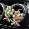 Car Air Freshener Tulip Blossom Car Perfume Clip Flower Air Vent Outlet Aromatherapy Smell Diffuser Auto Decorative Accessories