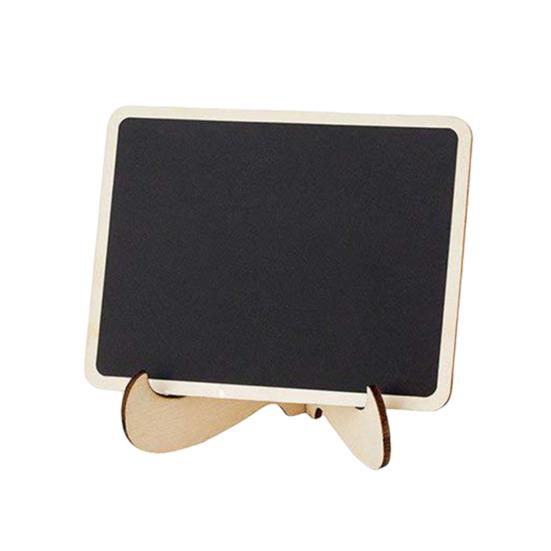 Мини-меловая доска с подставкой, многоразовая маленькая доска, украшение, стираемая деревянная доска для сообщений, табличка, настольное украшение