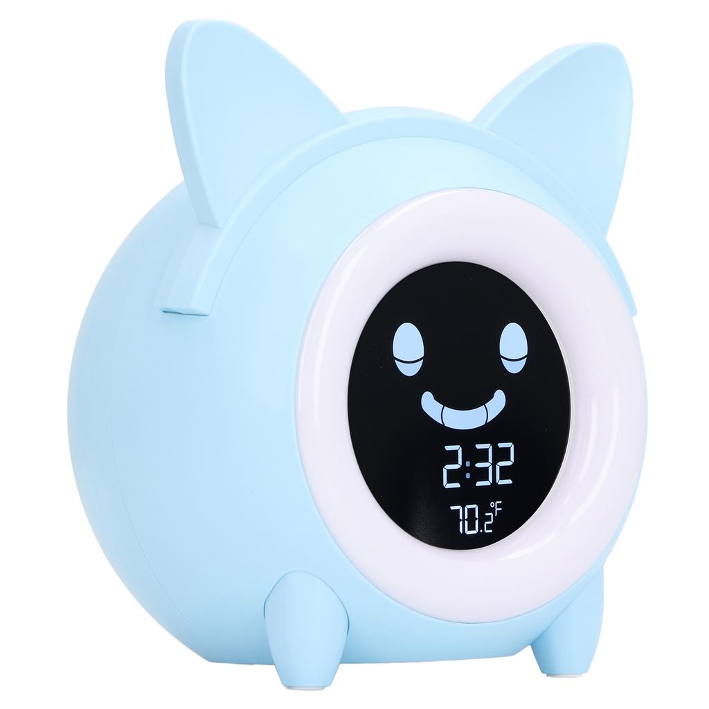 Kids Cartoon Wake Up Machine Mini Digital Night Light Nap Timer Cartoon Sleep Training Clock Light