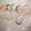 High-End Colorful Crystal Stone Dream Catcher Wind Chime Sun Catcher Decoration for Room Balcony Hanging Ornament Home Decor