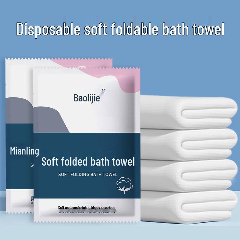 Compact Compressed Pure Cotton Towels - Thick, Individually Wrapped, Perfect for Travel, Easy Makeup Removal.