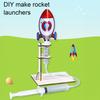 1 набор DIY ракетная установка модель комплект ручной работы деревянная головоломка ракета с воздушным приводом строительство поделки дети STEM образовательный научный эксперимент игрушка