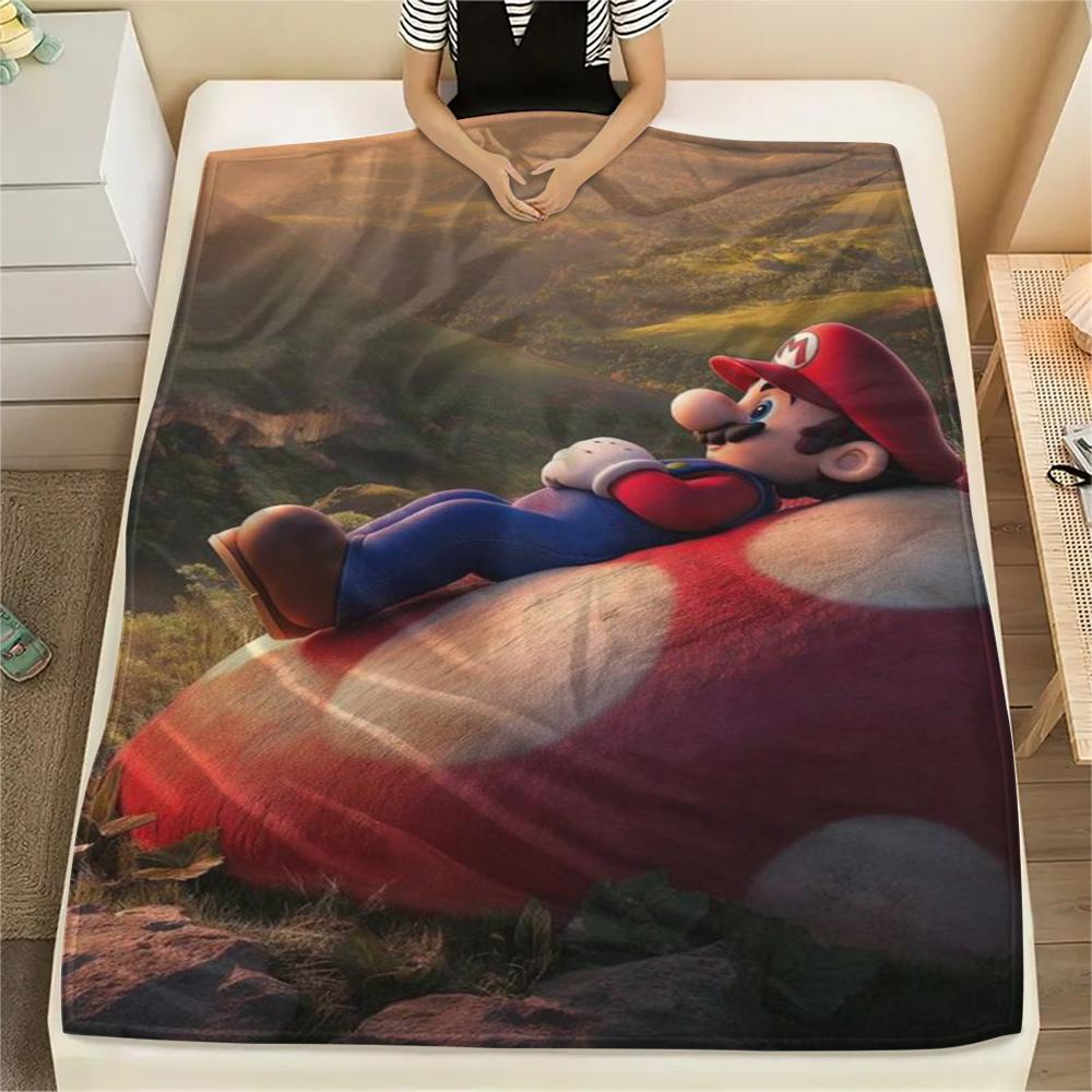 Mario Cozy Household Printed Blanket, Flannel Blanket Adapt to Bed, Sofa, Bedroom, Travel and Picnic Use.-TING