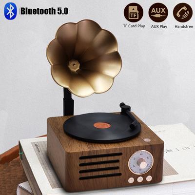 Ретро-радио, портативное мини-FM-радио, Bluetooth-динамик, музыкальная шкатулка, MP3, винтажный проигрыватель с микрофоном, поддержка TFcard/AUX Play