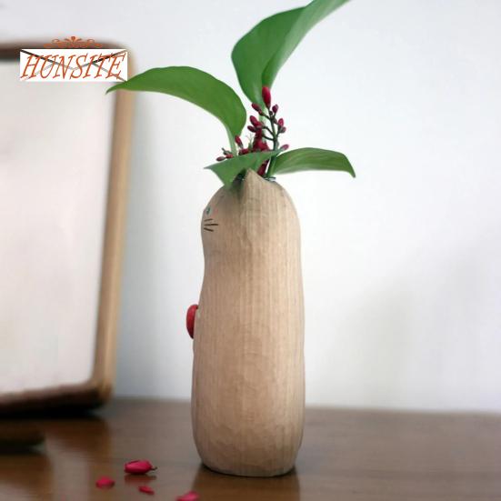 Деревянная ваза для кошек ручной работы, центральная часть стола для рукоделия из смолы