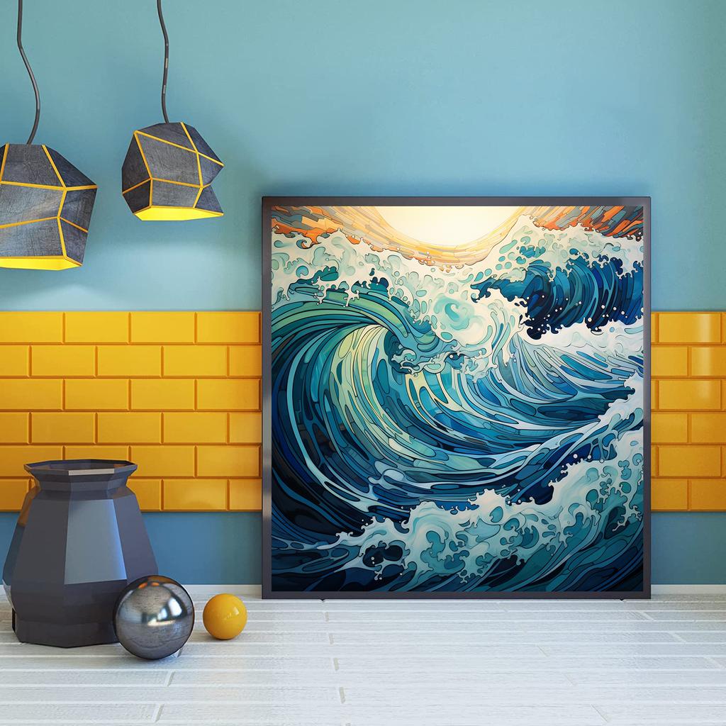DIY алмазная живопись бурное море набор для вышивки крестом мозаика искусство алмазная живопись полный круг/квадратный алмаз украшение дома