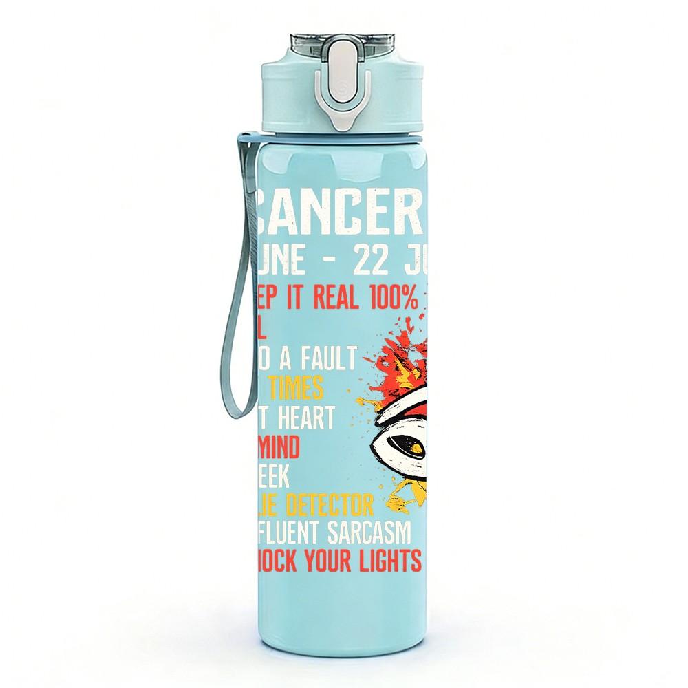 1PC Coffee And Tacos Funny Text Art Print 750ml Color Plastic Sports Water Bottle Leakproof Flip Straw Lid Suitable for Sports Office Home Use