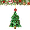 Непослушная елка Рождественское украшение Юмористический 2D акрил В форме зеленой елки Подвесной декор Смешные взрослые праздничные подарки-приколы для пар