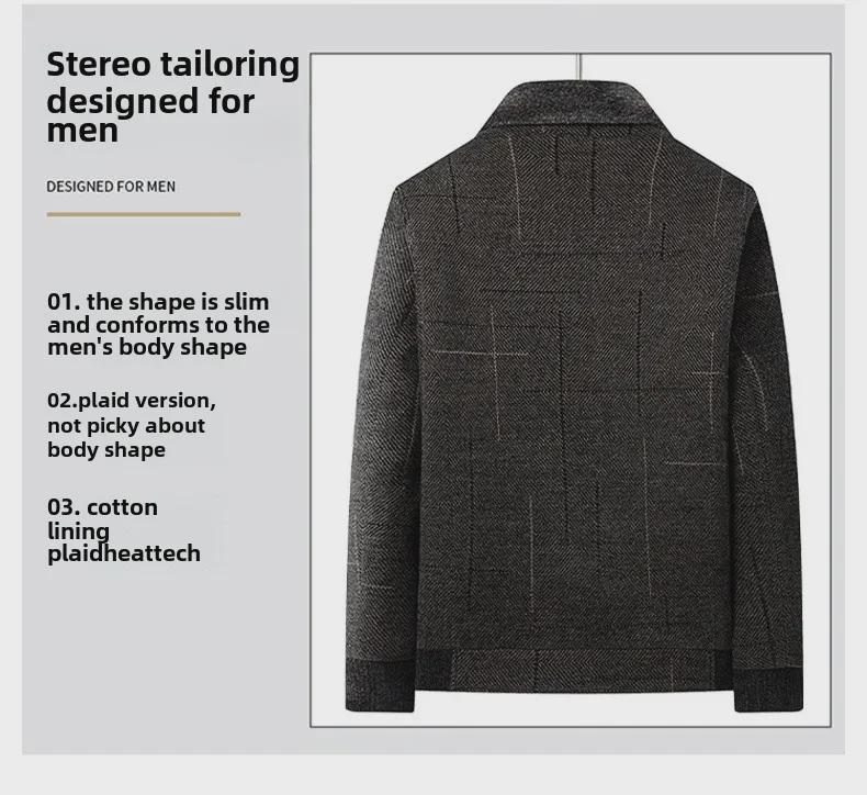 Men’s Chenille Winter Coat: Thickened Velvet Jacket for Middle-Aged & Elderly Dad