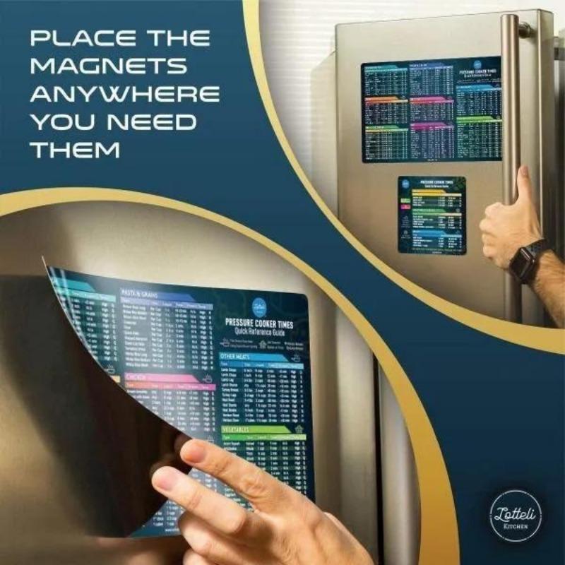 Air Fryer Magnetic Cheat Sheet Set Cook Times Chart Air Fryer Accessories Instant Pot Cheat Sheet Magnet Sheet Quick Reference