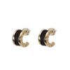 C-Shaped Small Stud, Semi-Circular Arc Design, Exquisite And Small, Fashionable Light Luxury Atmosphere, High-End Letter
