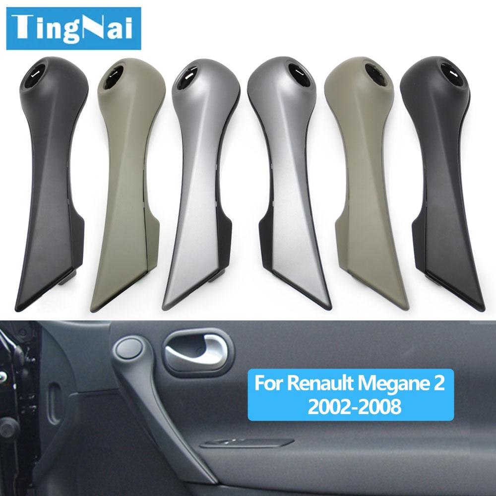 2PCS Car Inner Door Left Right Pull Grab Inner Handle Outer Cover For Renault Megane 2 MK2 X84 2002-2008 8200297158 8200297171