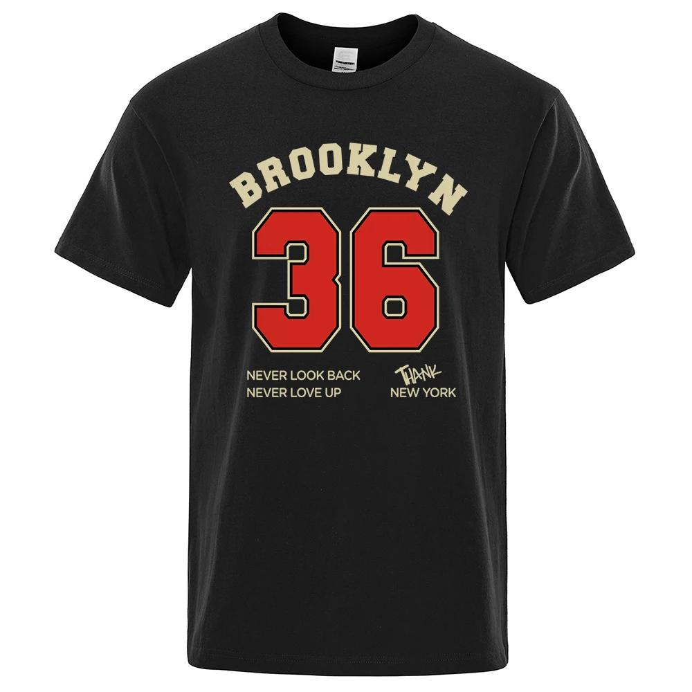 Brooklyn 36 Never Look Back Never Love Up New York Graphic T-Shirt