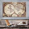 Vintage Decor Poster Map In English Medieval Latin Art Painting Living Room Study Supplies,Travel/Educational Tool