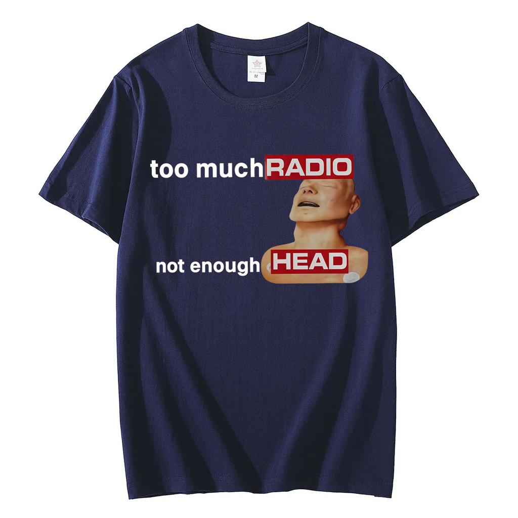 Смешные футболки с принтами Radiohead Streetwear Мода Рок Футболки с коротким рукавом Мужские Женские Летние Высококачественные Хлопковые Футболки