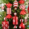 Christmas Decoration 30cm Red Candy Props Christmas Tree Ornaments, Set of 2