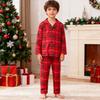 Family Christmas Pajama Set Matching Holiday Print Pjs Breathable Shirt Pants 2 Pieces Suit Lounge for Adults Kids Home